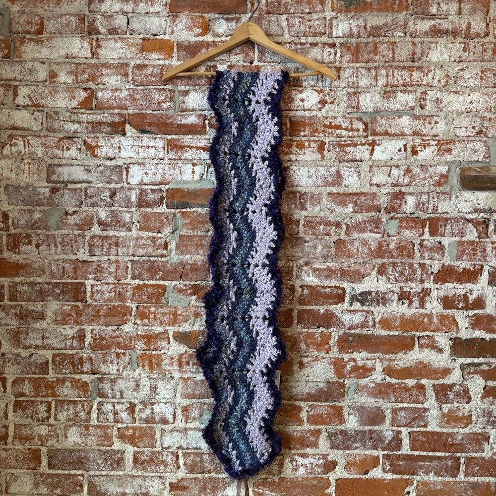 Hand crotchet long scarf